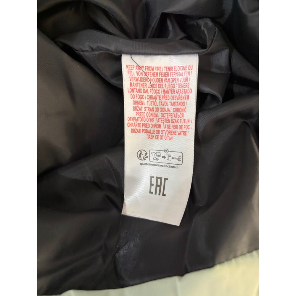 Saint & Sinner Long Puffer Coat Hooded Green Zip Jacket Women M - Picture 9 of 9